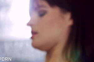 Hot Sensual Lesbian Sex with Big Tits Brunette Milf and Romantic Blonde