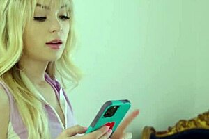 lilly bell explores lesbian fingering and kissing with teen in scene 3