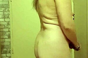 Slave Self-Spanks With Belt In Solo Session