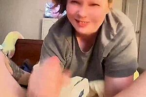 beautiful chubby, 'deep throat big white cock, i cum' sloppy