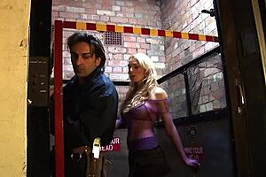 I saw blonde Brit get slammed in lift