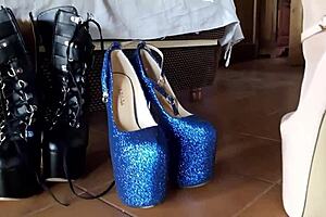 patent leather shoes with very high heels are my passion