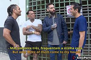 Friends Gangbang Brunette Milf Stepmom