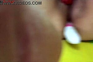 blonde milf masturbates alone with toy