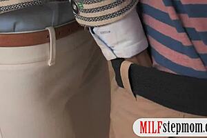 Stepmom and teen shared the horny boyfriend in a threesome