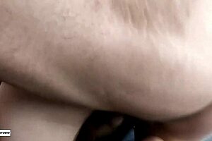 Tattooed muscular stud with big cock and blonde milf in lingerie