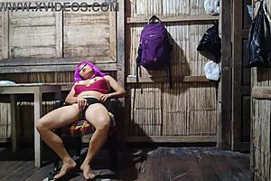 sexy mother-in-law starts hot dance waiting for stepson to fuck her?