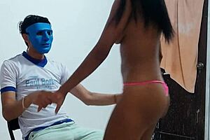 effeminate man watches milf dance seductively