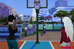 Hinata y sus amigas cap 4 madara juega con videl se reta que el que pierda se quita la prenda al fina pasa algo inerperado mucha leche sobre ella