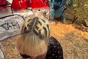 Milf Gets Wood In The Woods