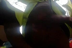 The ebony milf bends over for some homemade doggystyle