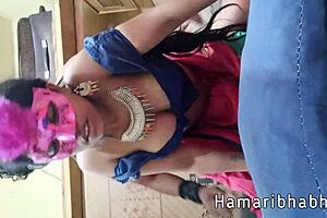 hot horny wife has romantic sex in saree blouse?