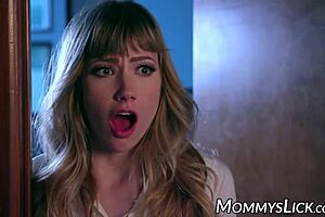 milf fucked by two young babes in lesbian threesome