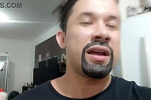 New house, trolling my girlfriend by throwing cards at her