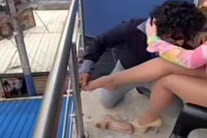 check out these piercings on the milf in pantyhose