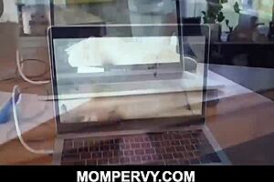 Inked Brunette Milf Stepmom Fucks Stepson POV!