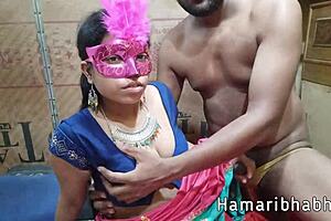 hot horny wife has romantic sex in saree blouse?