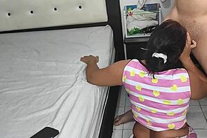 My little stepnephew makes me suck his cock