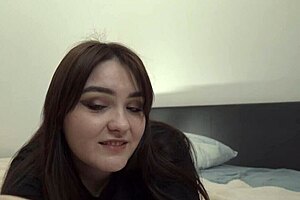 She eyed the curvy brunette milf with her strapon ready. Then she whispered about fucking that sissy hard in homemade style.