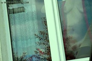 Driver, Oh My! Did You See That Naked Milf In Stockings Without Panties Washing The Window Publicly?