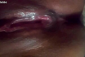 latina mom masturbating with strong vibrator close up