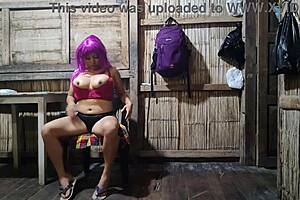 sexy mother-in-law starts hot dance waiting for stepson to fuck her?