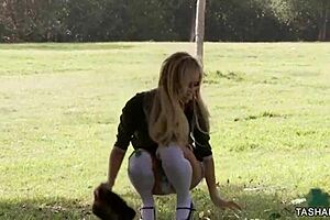 Tasha Reign PLEASURES her TIGHT ANUS in lingerie.