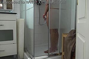 Taboo Stepson Masturbates Voyeur Style Watching Stepmom In Morning Shower!