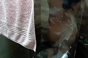 hey i got to my aunt's house and caught her bathing and masturbating, almost got spotted