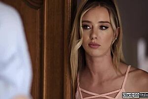 Stepdaughter Analed by Stepdad's Cock and Stepmom's Strapon