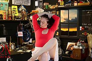 You Sneak Into My Home As A Sexy Secretary In Lingerie With High Heels Teasing Your Nose Right There.