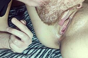 Feel my tight Korean pussy as I fondle it close-up with fingers and tongue for you.