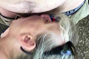 Friends Mom Gives Deepthroat Blowjob In Part 1 With Intense Throat Action And Swallowing.