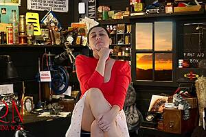 You Sneak Into My Home As A Sexy Secretary In Lingerie With High Heels Teasing Your Nose Right There.