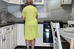 an experienced old woman with a strong ass takes her stepson's cock deep into her anal in this homemade mature encounter