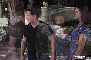 Stepdaughter Analed by Stepdad's Cock and Stepmom's Strapon