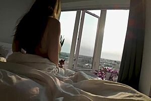 Perfect tits sexy roommate wakes up to huge natural tits slap and ass shaking in dorm party.