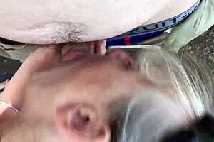 Friends Mom Gives Deepthroat Blowjob In Part 1 With Intense Throat Action And Swallowing.