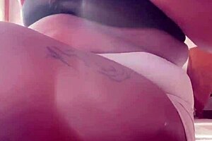 Horny BBW Housewife Strips Showing Off Big Tits and Ass