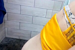 this french blonde amateur engages in clothed activities with lingerie heels stockings and toys