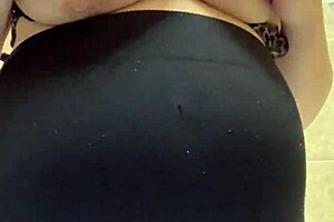 my slut stepmom teases with big milky tits in the shower scene