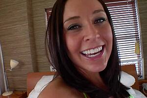 Gracie glam is 18 with proof and ready to fuck her mommy in anal doggystyle with lingerie and fingering.