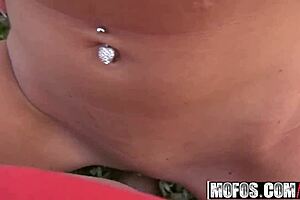 Mofos boldly picks up Kiara Pink for outdoor smoking and FFM anal slave fun.