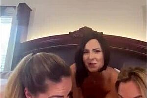 Three pornstars coco vandi helena price clover baltimore share one dick in wild ffm orgy! Raw pounding in bedroom!