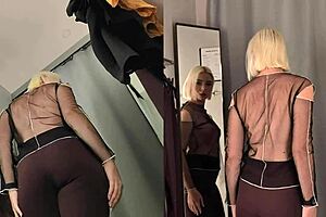 Hidden Camera Spies on Girl Without Panties in Fitting Room - Big Ass and Pussy Flashing?