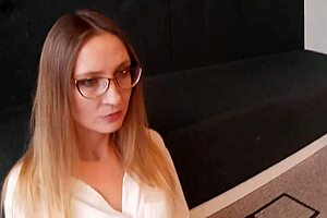 hot milf in blonde hair stockings lingerie shows natural tits pussy naked