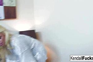 Hot Kendall Karson licks and fucks busty sexy stepmom Britney Amber in lesbian action.