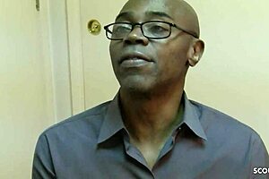 Hey, check out this nympho teen nurse helping a black guy with monster cock get hard through interracial sex