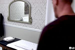 Lacey Starr takes control in a rough doggystyle session with her mature chubby body bent over for hardcore fucking.