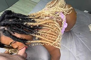 Hey, this sexy black girl with huge tits and big ass just craves a deep creampie from her neighbor in homemade action